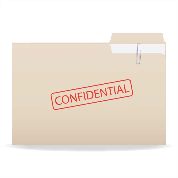 Confidential Folder Illustration — Stock Vector
