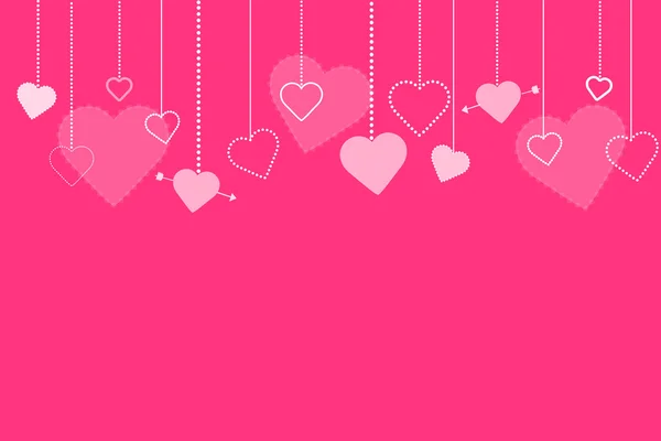 ピンクのバレンタインの背景 — ストックベクタ