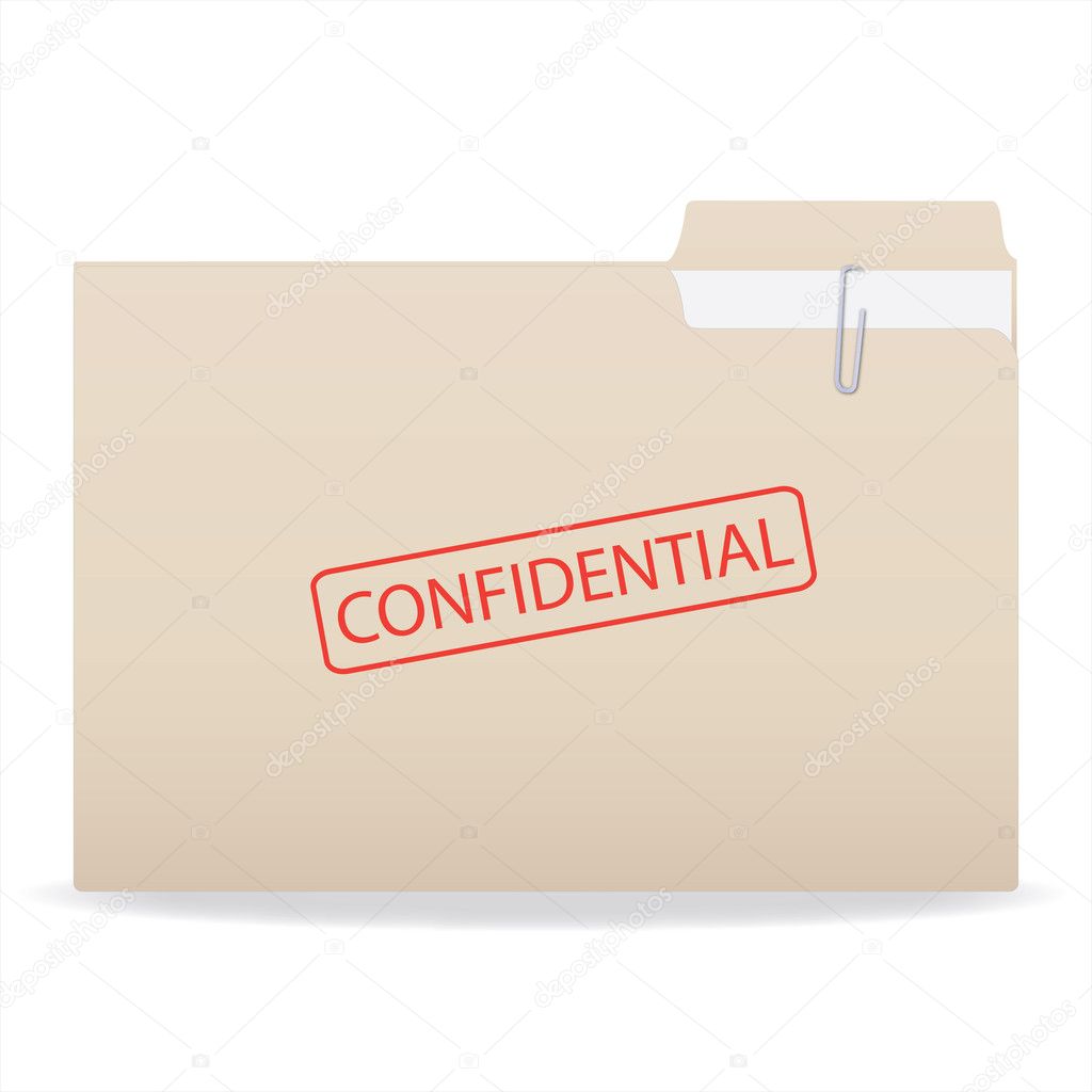 Confidential Folder Illustration