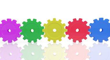 Colorful Gears clipart