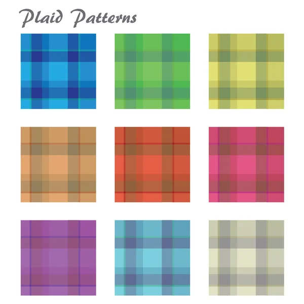 Plaid Patterns — Stock Vector