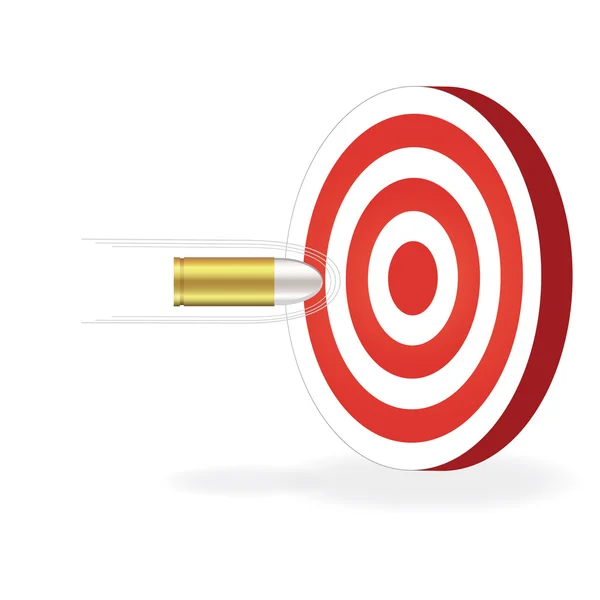 Bullet and Target — Stock Vector