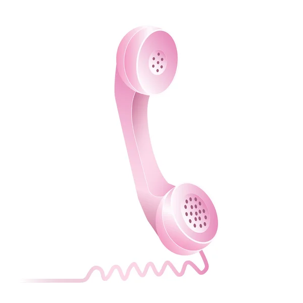 Рожевий телефон — стоковий вектор
