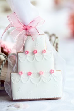 Wedding cake favor clipart