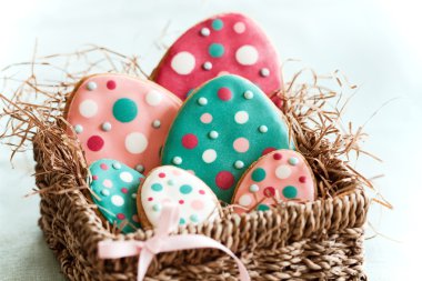 Easter egg cookies clipart