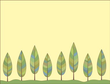 Decorative background of a stylized tree clipart