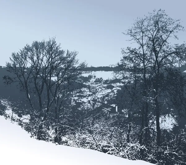 Paesaggio invernale — Vettoriale Stock