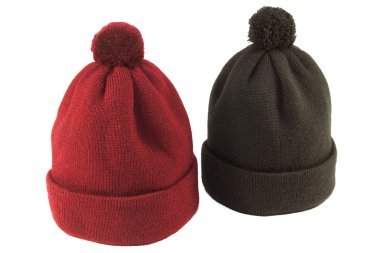 Two crocheted hats clipart