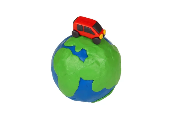 地球和车 — 图库照片