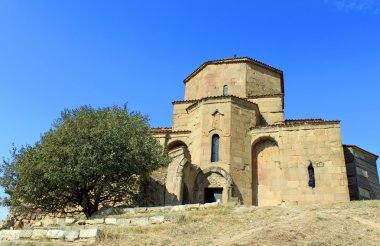 Famous Jvari church near Tbilisi in Georgia clipart