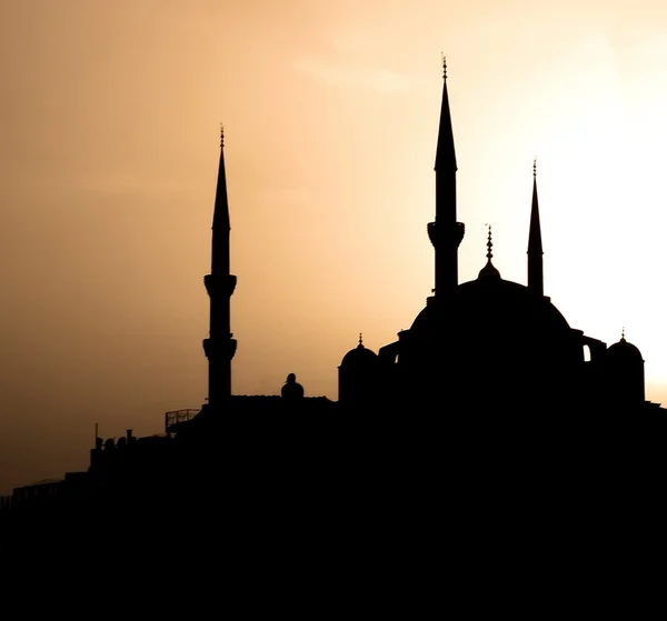 Silueta de Hagia sophia en Estambul — Foto de Stock