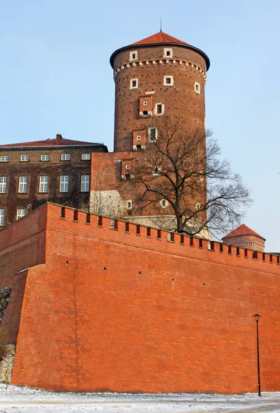 Turm der königlichen Burg Wawel, Krakau, Polen — Stockfoto