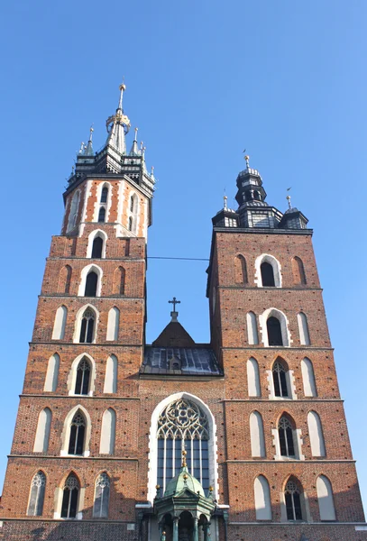 St Marys kyrka i Krakow Stockbild