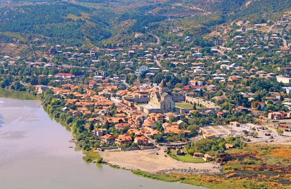 Vista da Catedral Svetitskhoveli em Mtskheta, Geórgia — Fotografia de Stock