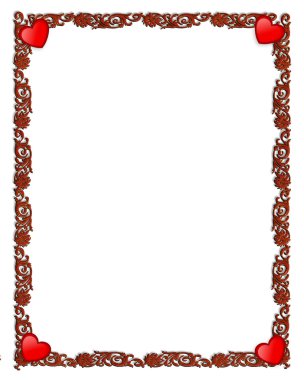 Valentine ornamental frame clipart