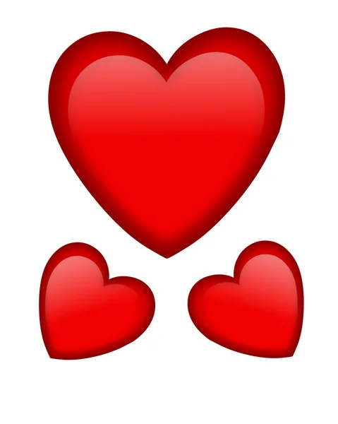 Графика красных сердец — стоковое фото