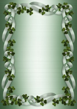 St Patricks Day Border shamrocks clipart