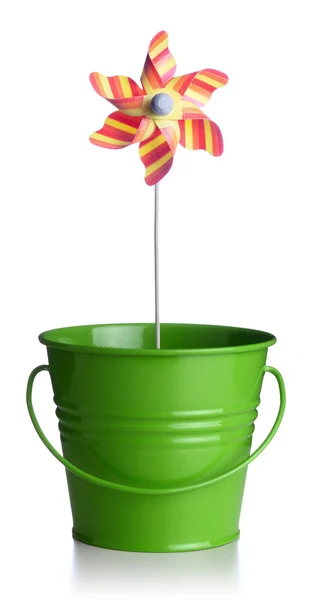 Green bucket — Stock Photo, Image
