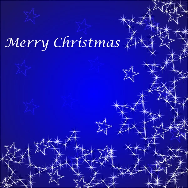 星とのクリスマス カード — ストックベクタ