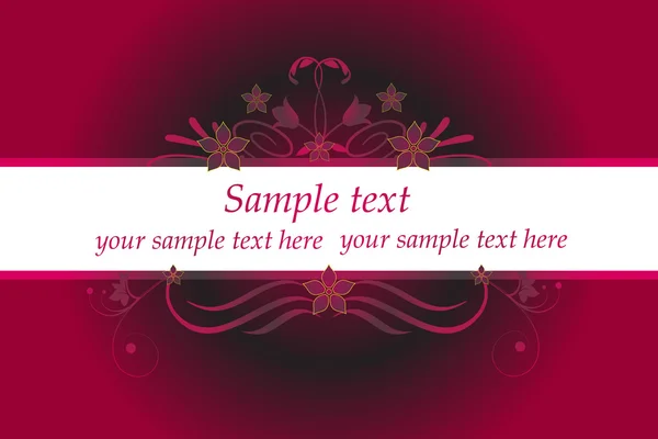 Cadre rouge pour le texte — Image vectorielle