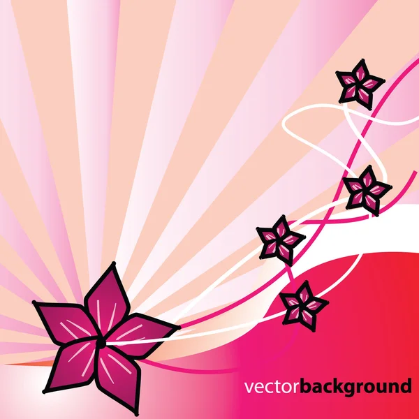 Vektor fényes nap virágok — Stock Vector