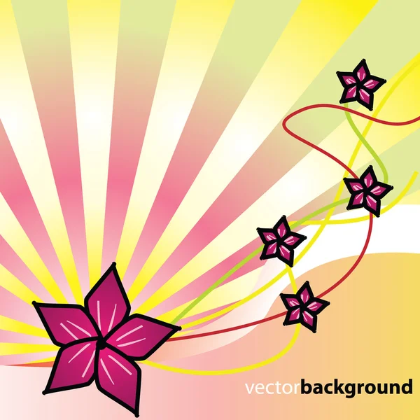 Векторні яскраві сонячні квіти — стоковий вектор