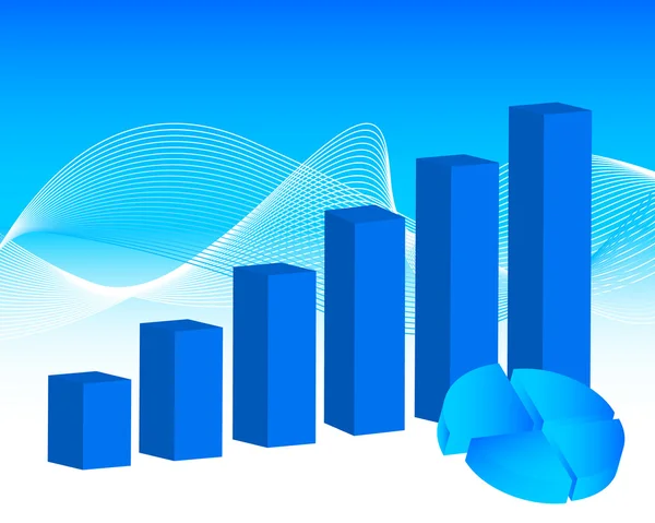 stock vector Shiny bar & pie chart