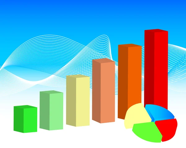 Parlak bar ve pasta grafiği