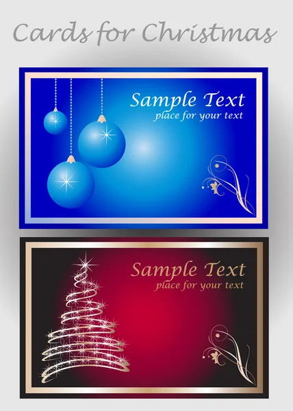 Conjunto de tarjetas con Navidad — Archivo Imágenes Vectoriales
