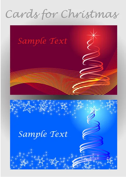 Conjunto de tarjetas con Navidad — Archivo Imágenes Vectoriales
