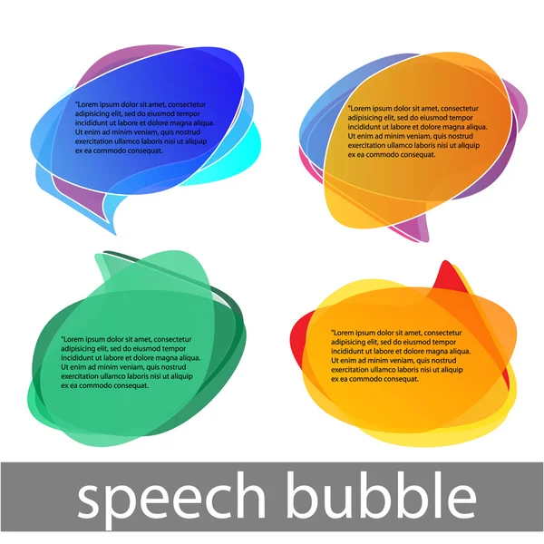 stock vector Abstract glossy speech bubble