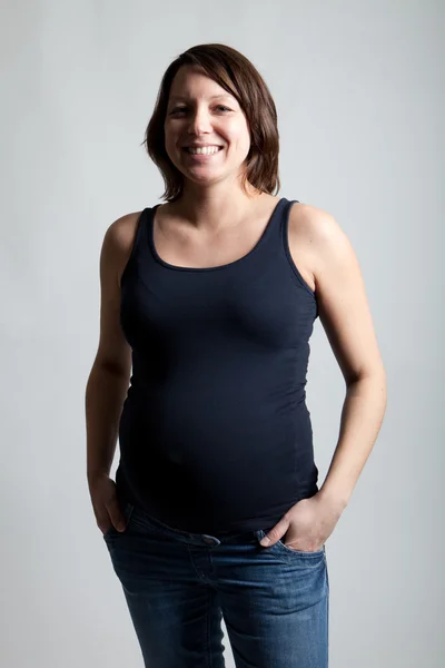 행복 한 임산부 — 스톡 사진