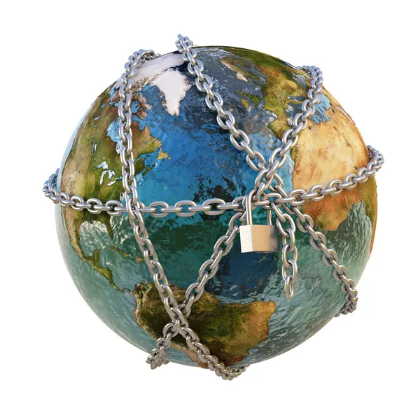 Země a řetězy — Stock fotografie