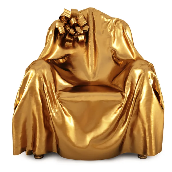 Stuhl gold — Stockfoto