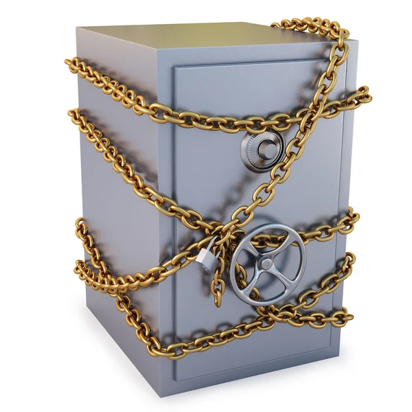 Safe and chain — Stock Photo, Image