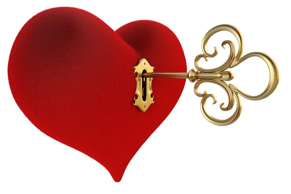 Hearts key — Stock Photo, Image