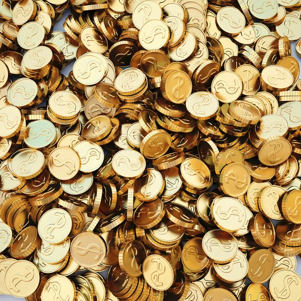 Σωρό Των Χρυσών Νομισμάτων Εικόνας — Φωτογραφία Αρχείου