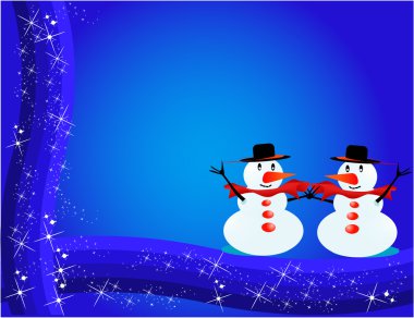 Visiting - card - Snowman clipart