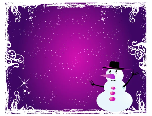 Bonhomme de neige - Carte de visite 2 — Image vectorielle