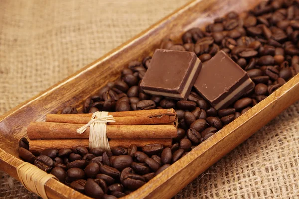 Çikolata, kahve — Stok fotoğraf