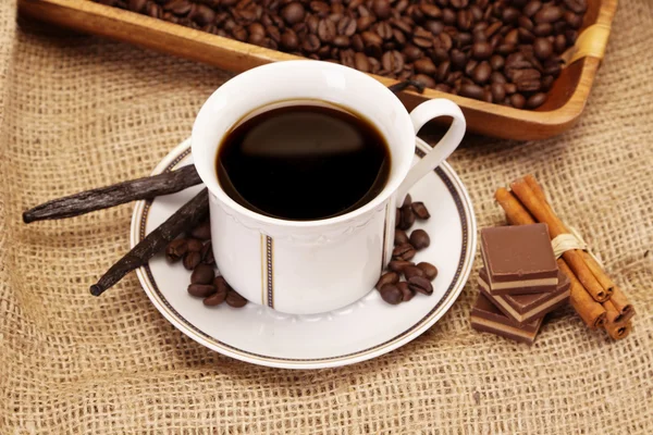 Kaffe med vanilj — Stockfoto