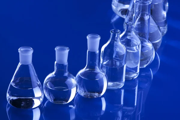 Laboratoriumglaswerk Blauw Glas — Stockfoto