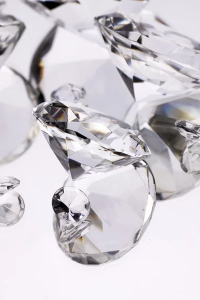 Diamanti Gioielli Sfondo Specchiato — Foto Stock
