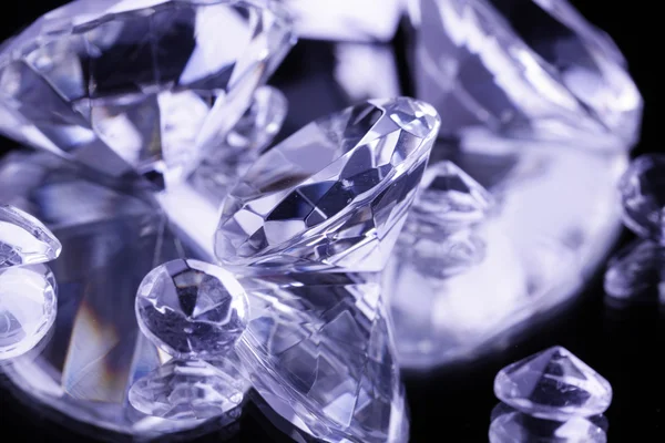 Diamonds Jewels Mirrored Background — Stock Fotó