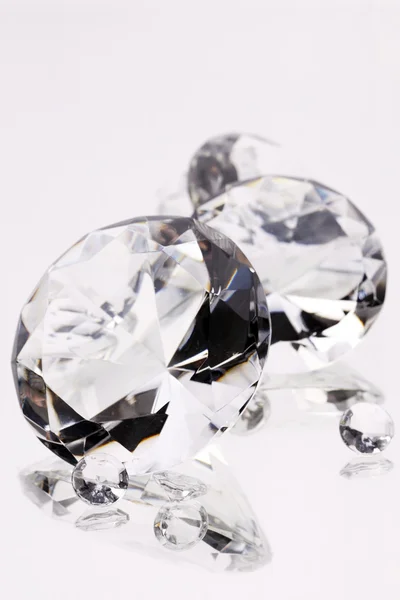 Diamanten Juwelen Gespiegelde Achtergrond — Stockfoto