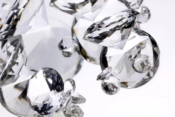 Diamanten Juwelen Gespiegelde Achtergrond — Stockfoto