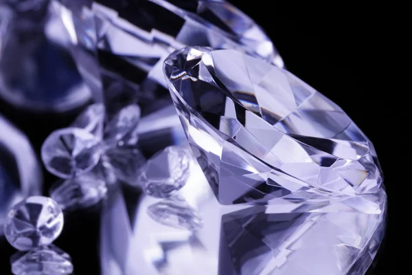 Diamantes Joyas Sobre Fondo Espejado — Foto de Stock