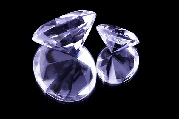 Diamants Bijoux Sur Fond Miroir — Photo