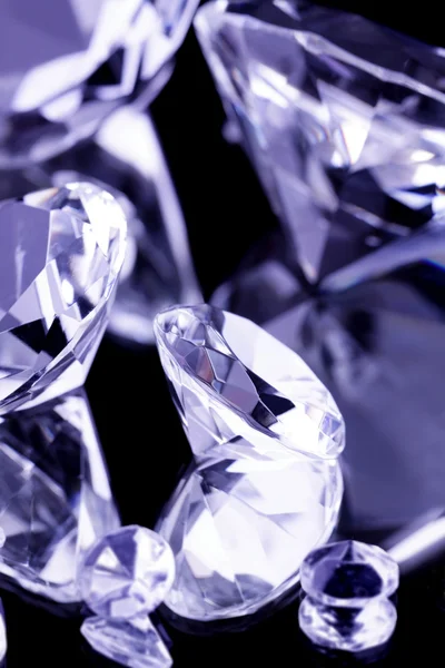 Diamanter Juveler Speglade Bakgrund — Stockfoto