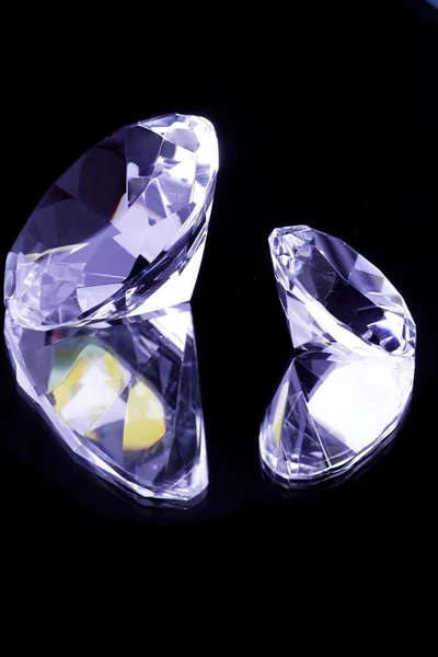 Berlian Permata Latar Belakang Cermin — Stok Foto